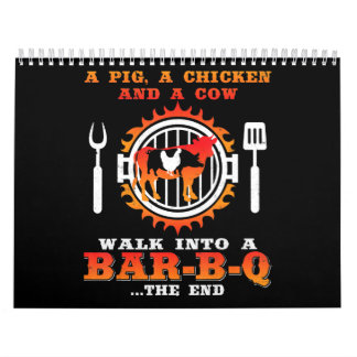 Calendário Churrasco | Um Porco E Um Frango Entram Num CHURRA