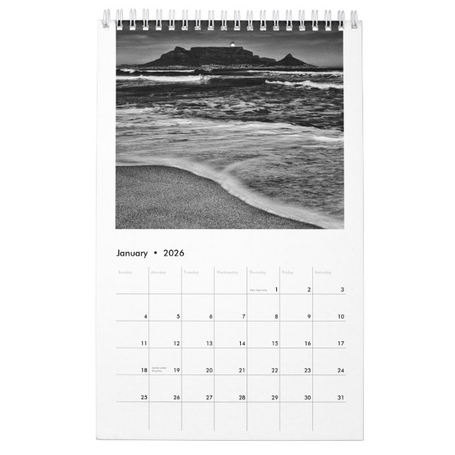 Calendário Cidade da África do Sul da Cidade do Cabo (Jan 2026)