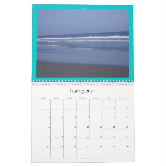 Calendário Cidade do oceano - colagem - Callendar (Jan 2027)