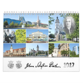 Calendário Cidades e lugares de Johann Sebastian Bach 2027,