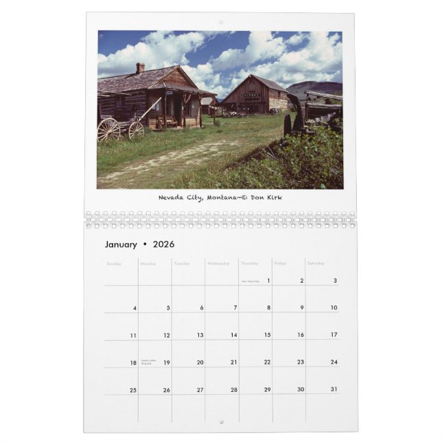 Calendário Cidades fantasmas do oeste americano (Jan 2026)