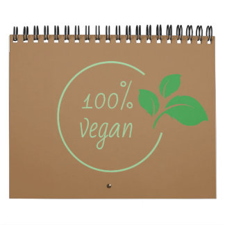 Calendário Cien por ciento vegano | One hundred percent vegan