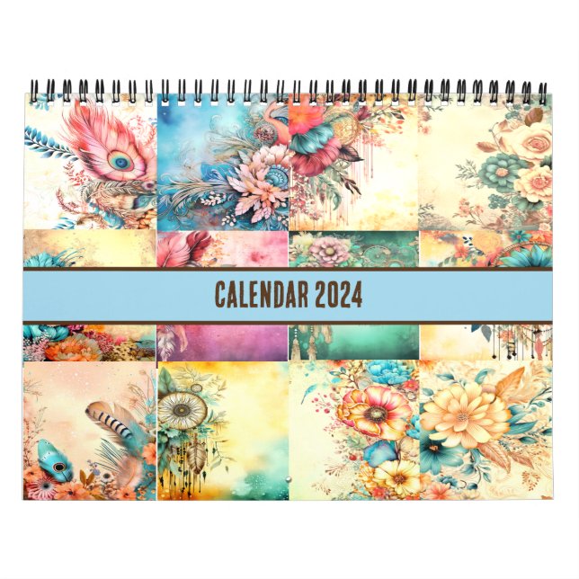 CALENDÁRIO CITAÇÃO CRISTÃ | BÍBLIA VERSAL BOHO CHIC DESIGN (Capa)