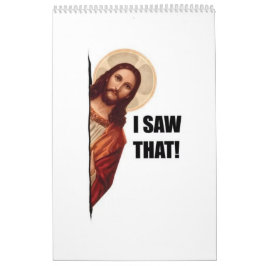 Calendário Citação Engraçada Jesus Meme, Eu Vi Aquilo Jesus