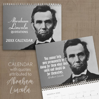 Calendário Citações de Abe Lincoln com foto