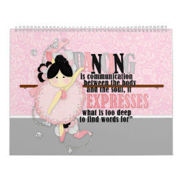 Calendário Citações de dança