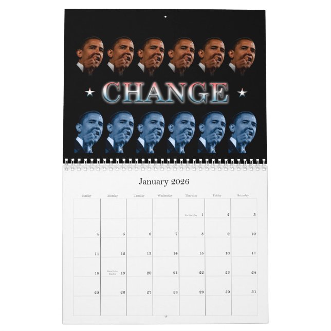 Calendário Citações de Obama - personalizadas (Jan 2026)