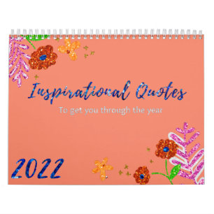 Calendário Citações Inspiracionais 2022 Glitter