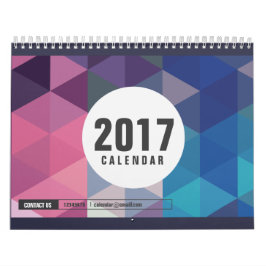 Calendário Citações vitais Mínimas Poligonais 2017 multicolor