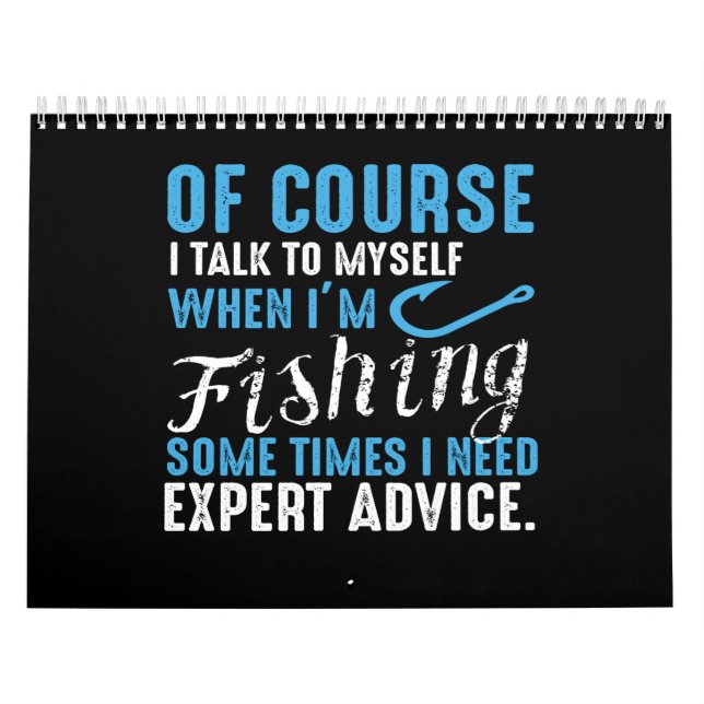 Calendário claro que falo comigo mesmo quando estou pescando  (Capa)