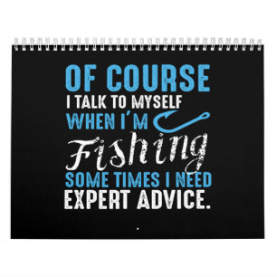 Calendário claro que falo comigo mesmo quando estou pescando