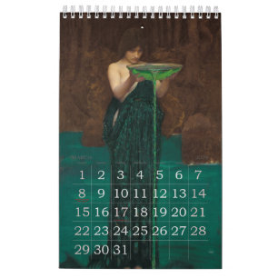 Calendário Clássico de Arte de Bruxas e Feiticeiro