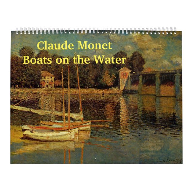 Calendário Claude Monet - Barcos na Água (Capa)