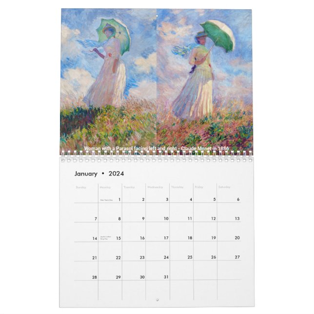 Calendario Da Tavolo 12x14,5 Fotografico Claude Monet