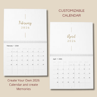 Calendário Clean Elegant Layout