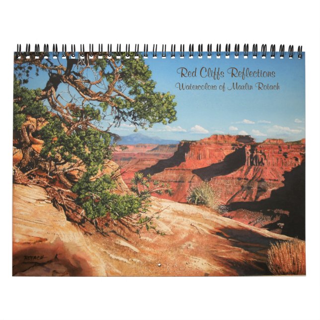 Calendário Clipes vermelhos Reflexões-pinturas de Canyonlands (Capa)
