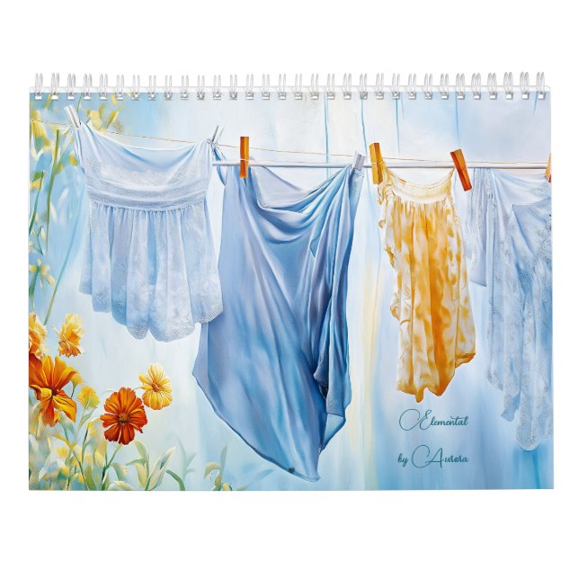 Calendário Clotheslines Elemental (Verso)