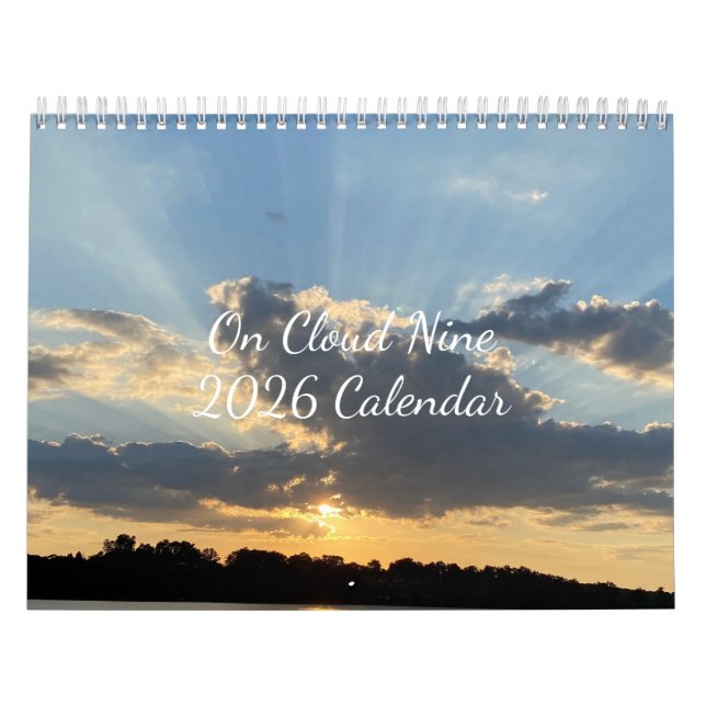 Calendário Cloud Nine 2026 de 12 meses (Capa)