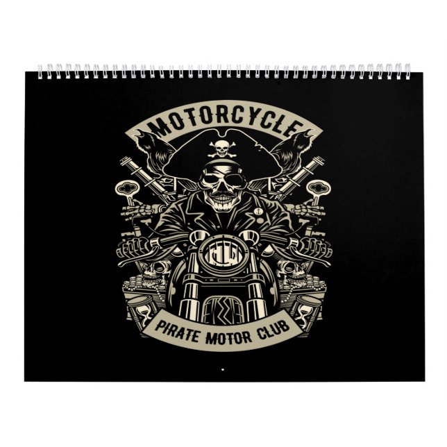 Calendário clube de automóveis pirata de motocicleta (Capa)