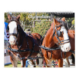 Calendário Clydesdales & outras raças de cavalos pesados 2027