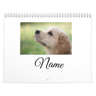 Calendário Cobertor personalizado com foto de animal colorido