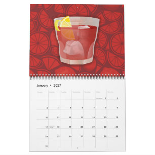 Calendário cocktail americano