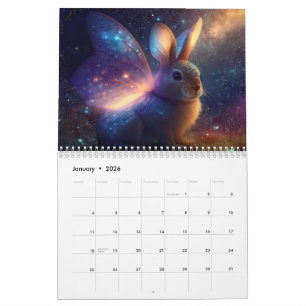 Calendário Coelhinhos com Asas
