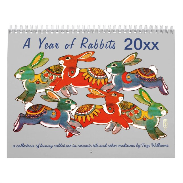 Calendário Coelho Coelho a Qualquer Ano Coelho Único Colorido (Capa)