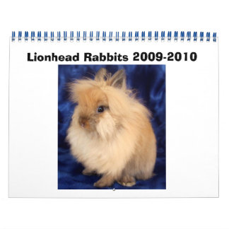 Calendário Coelhos Lionhead 2009-2010