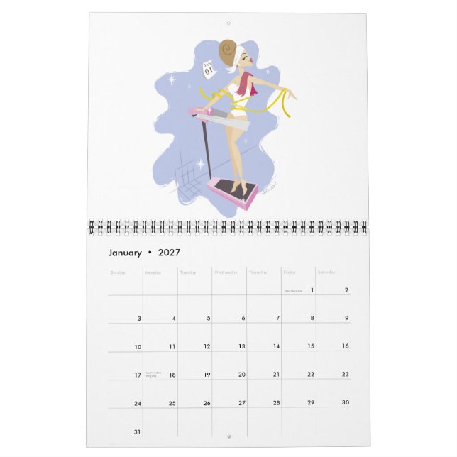 Calendário Coisas de Nicole Calendar 2012 (Jan 2027)