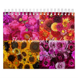 Calendário Colagem de Flores