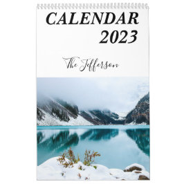 Calendário Colagem de Fotos da Família Branca Moderna 2023