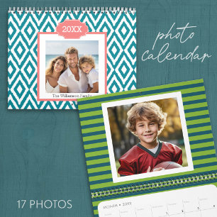 Calendário Colagem de Fotos da Família Moderna 17 - Padrões M