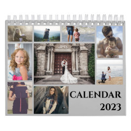 Calendário Colagem de Fotos da Família Moderna Trendy 2023
