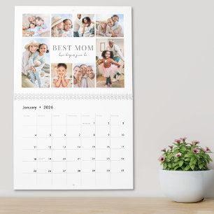 Calendário Colagem de Fotos da Melhor Mãe Simples