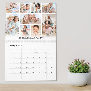 Calendário Colagem de Fotos de Família