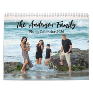 Calendário Colagem de Fotos de Família Moderna