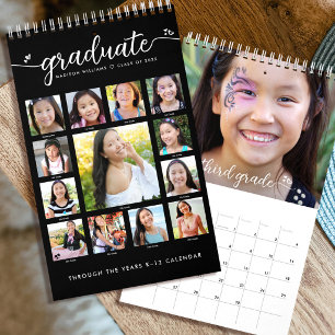 Calendário Colagem de Fotos do Ensino Fundamental e Médio par