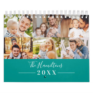 Calendário Colagem de Fotos em Grade Moderna Família 2022