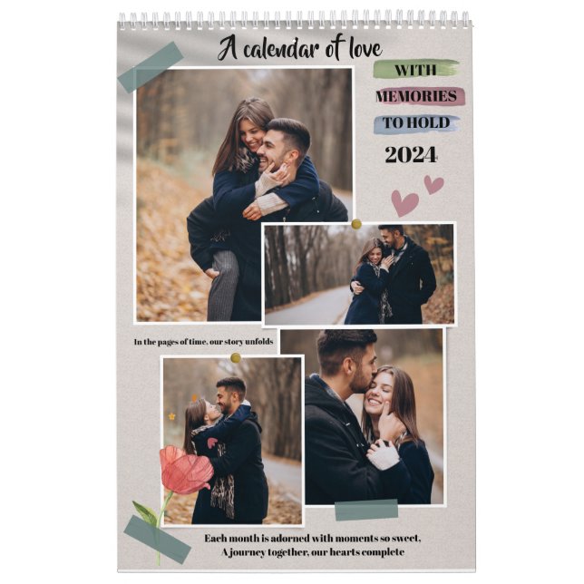 Calendário colagem de fotos moderna e fotônica (Capa)