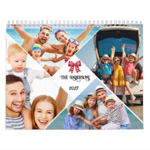 Calendário Colagem de Fotos Moderna Família Ano Crie o Seu Pr