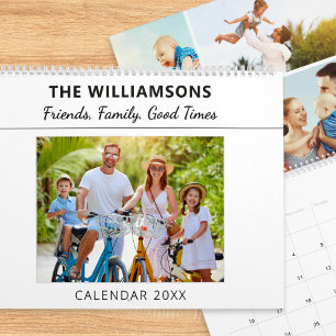 Calendário Colagem de Fotos Multi Amigos Família Personalizad
