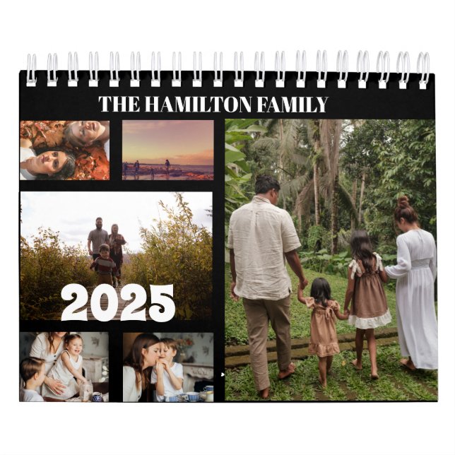 Calendário Colagem de Fotos Personalizada da Família 2026 (Capa)