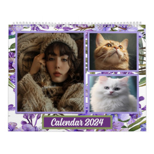 Calendário Colagem de Fotos Personalizada para amantes de Pet