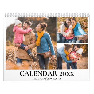 Calendário Colagem de Fotos Personalizadas da Família