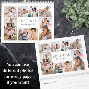 Calendário Colagem de Fotos Personalizadas do Papai