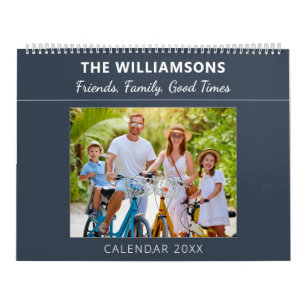 Calendário Colagem de Fotos Personalizadas Família e Amigos A