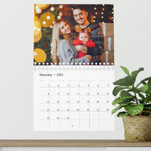 Calendário Colagem Moderna de Fotos da Família 2025
