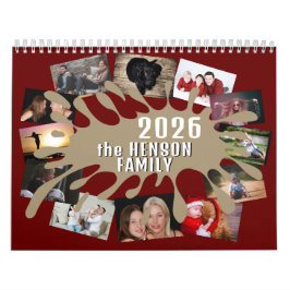 Calendário Colagem Personalizada de Fotografias de Apresentaç