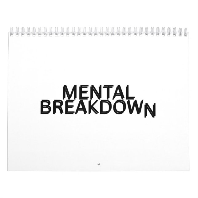Calendário Colapso Mental Minimalista Anual Oversized  (Capa)
